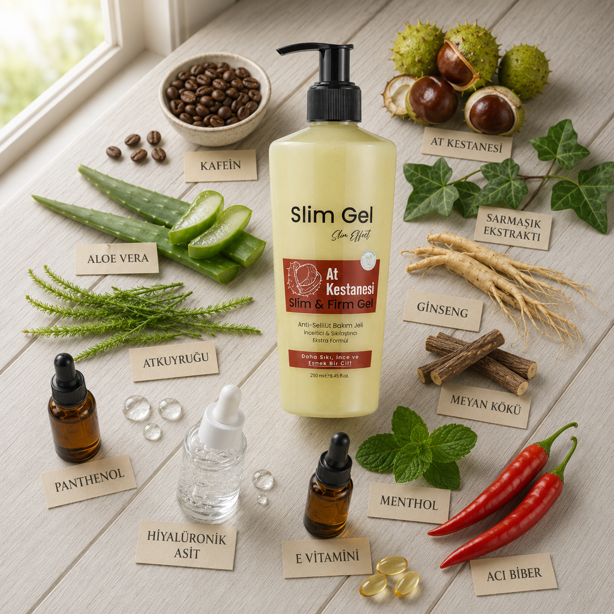 At Kestaneli Rahatlatıcı Slim & Firm Jel – 250 ml
