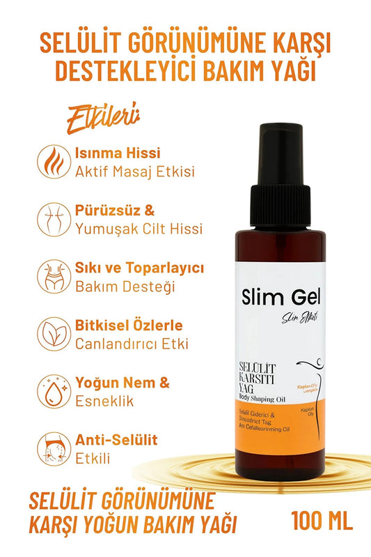 SLİM GEL Selülit Karşıtı – Sıkılaştırıcı & Pürüzsüzleştirici Nemlendirici Vücut Bakım Yağı