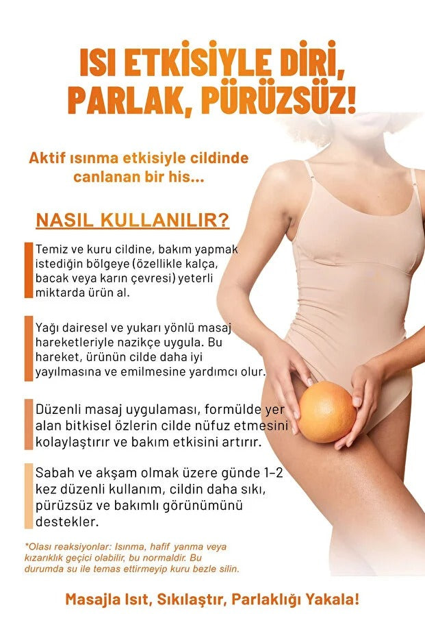 SLİM GEL Selülit Karşıtı – Sıkılaştırıcı & Pürüzsüzleştirici Nemlendirici Vücut Bakım Yağı