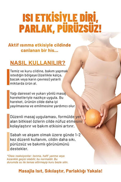 SLİM GEL Selülit Karşıtı – Sıkılaştırıcı & Pürüzsüzleştirici Nemlendirici Vücut Bakım Yağı