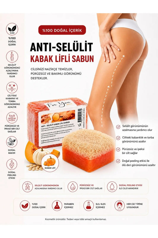 elülit Karşıtı, Sıkılaştırıcı Etkili, Batık Gidermeye Yardımcı Peeling Etkili Vücut Bakım Sabunu