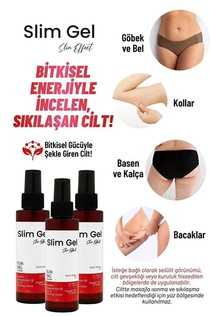 SLİM GEL Slim Oil – Bitkisel Yağ Karışımı ile Sıkılaştırıcı, Nemlendirici Pürüzsüzleştirici Vücut Bakım Yağı