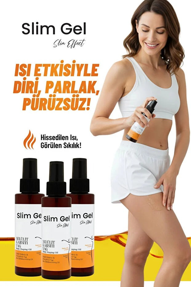 SLİM GEL Selülit Karşıtı – Sıkılaştırıcı & Pürüzsüzleştirici Nemlendirici Vücut Bakım Yağı