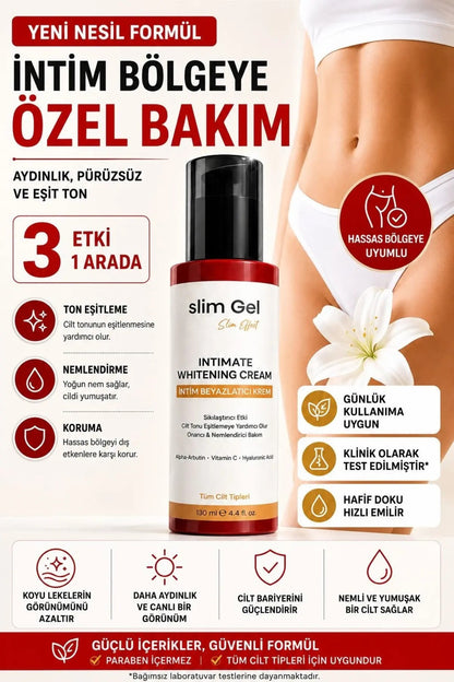 SLİM GEL İntim Genital Bölge Beyazlatıcı • Sıkılaştırıcı • Ton Eşitleyici • Nemlendirici Bakım Kremi