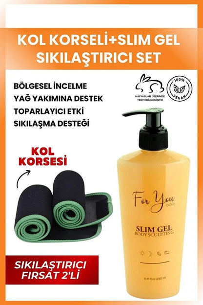 Slimjel Inceltici-yağ Yakıcı-sıkılaştırıcı-çatlak Ve Selülit Jeli 250 ml Kol Korsesi